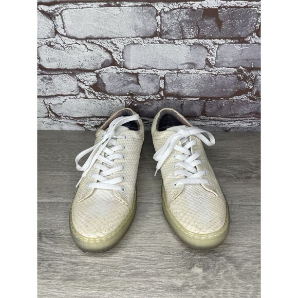Massimo Dutti White Leather Snake Skin Embossed Trainers Shoes Women Sz 39EU/8.5 - Picture 10 of 16